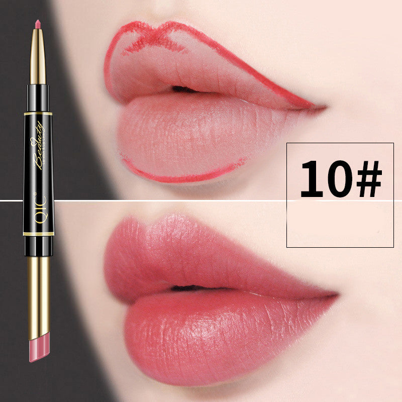 Double Head Lipstick Pen Waterproof And Makeup Holding