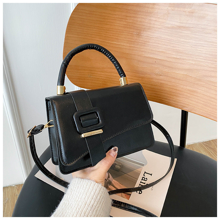 Korean Style Simple Fashion Shoulder Textured Small Square Bag