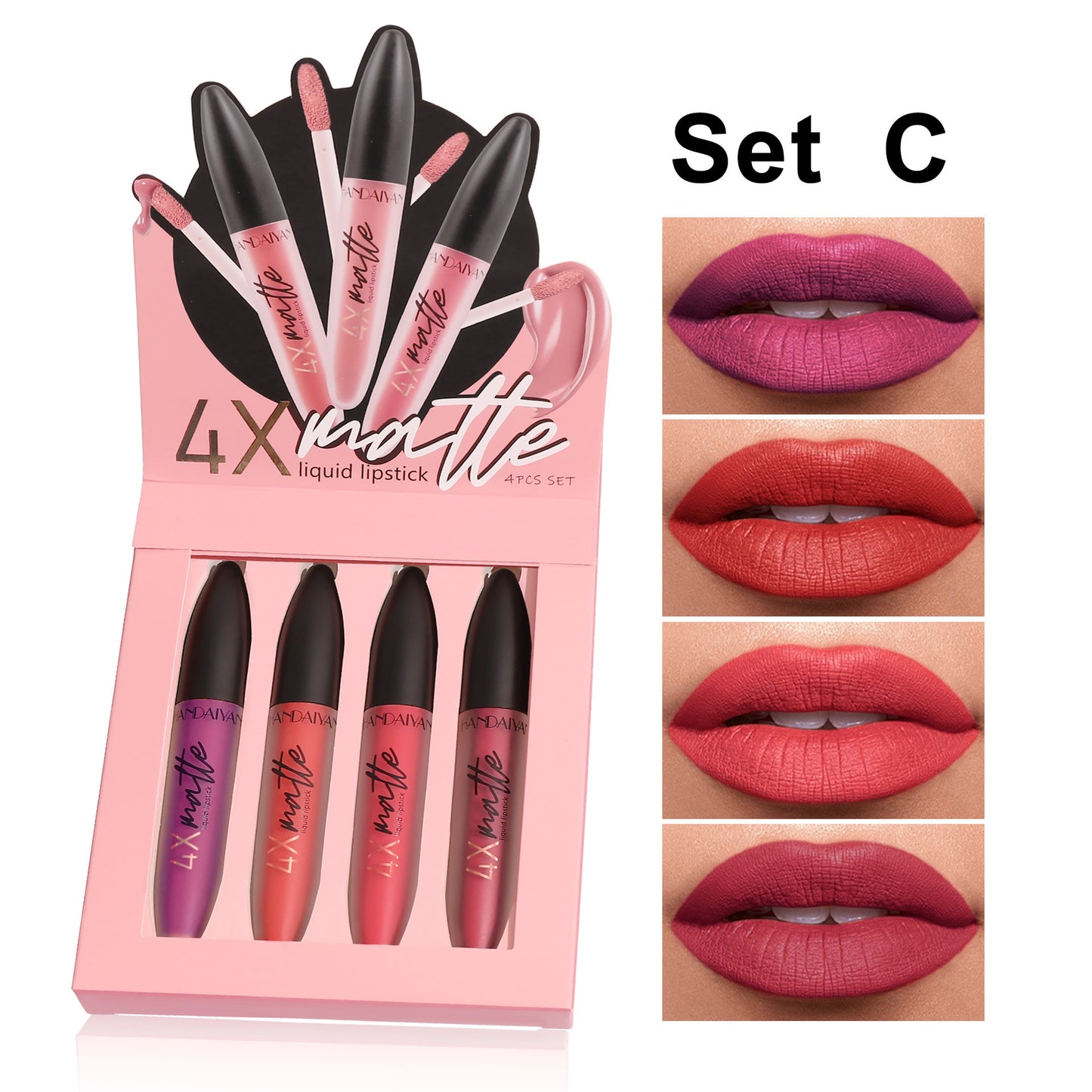 Four Times Matte Lip Gloss Suit Fog Surface Lasting