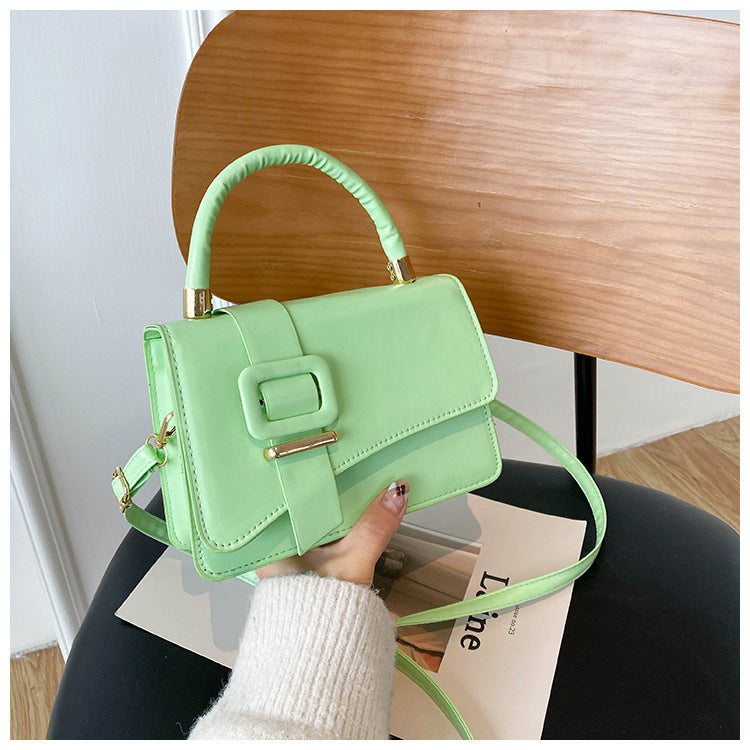 Korean Style Simple Fashion Shoulder Textured Small Square Bag