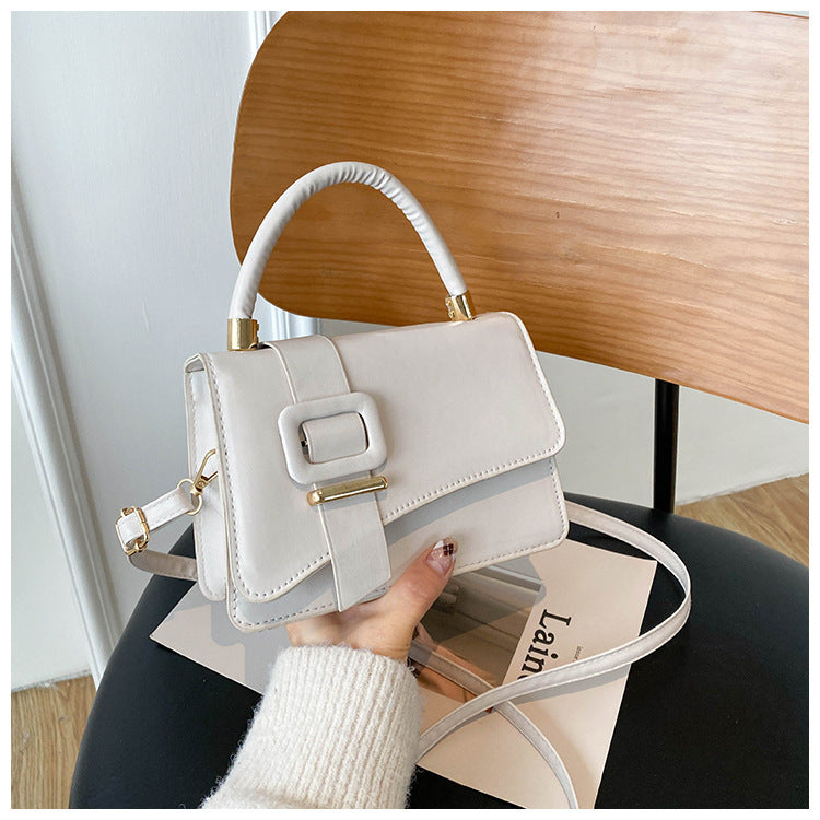 Korean Style Simple Fashion Shoulder Textured Small Square Bag