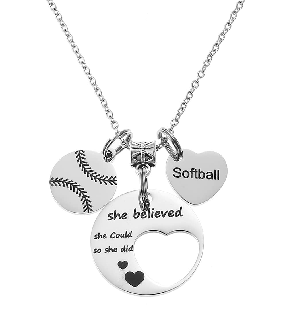 Stainless Steel Basketball Round Sports Love Pendant Necklace