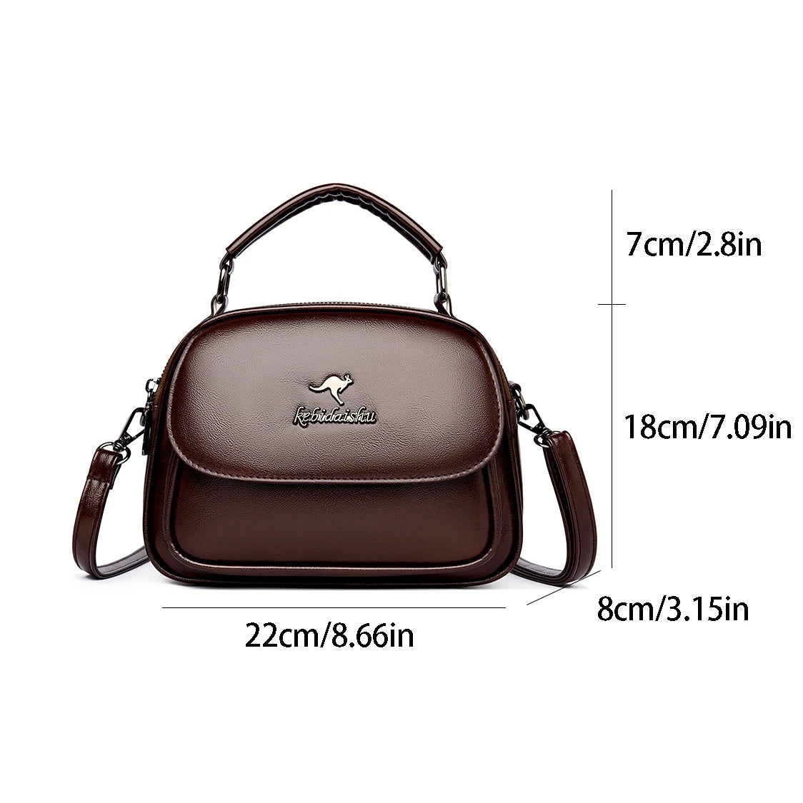 Luxury Designer Handbag Lady High Quality Soft Leather Shoulder Bag Retro Color Commuter