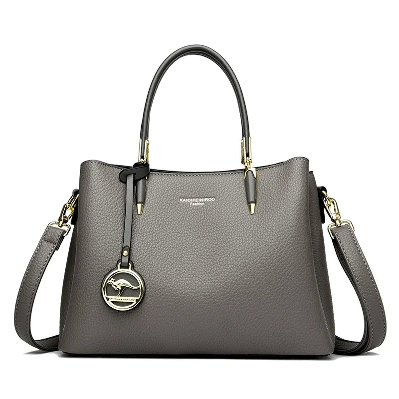 High quality luxury women's handbags made of soft leather