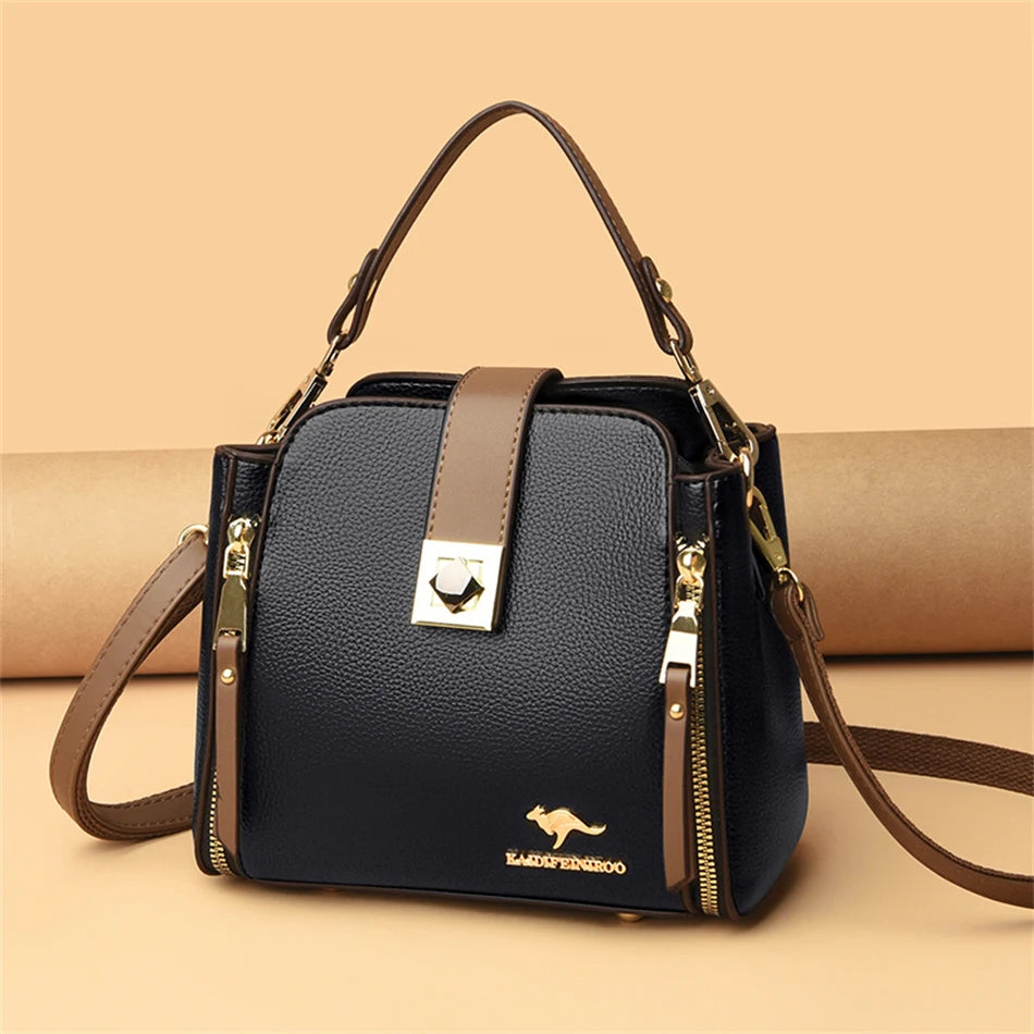 Trend Luxury Brand Designer Shoulder Crossbody Sac Lady High Quality Leather Handbag Purse Women's Bag 2025