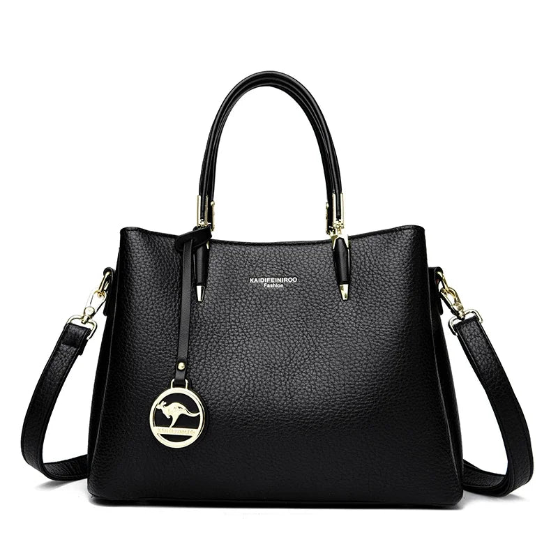 High quality luxury women's handbags made of soft leather