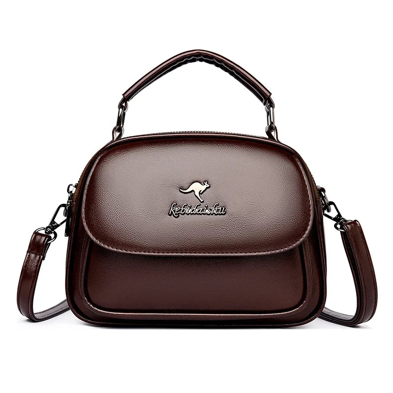 Luxury Designer Handbag Lady High Quality Soft Leather Shoulder Bag Retro Color Commuter