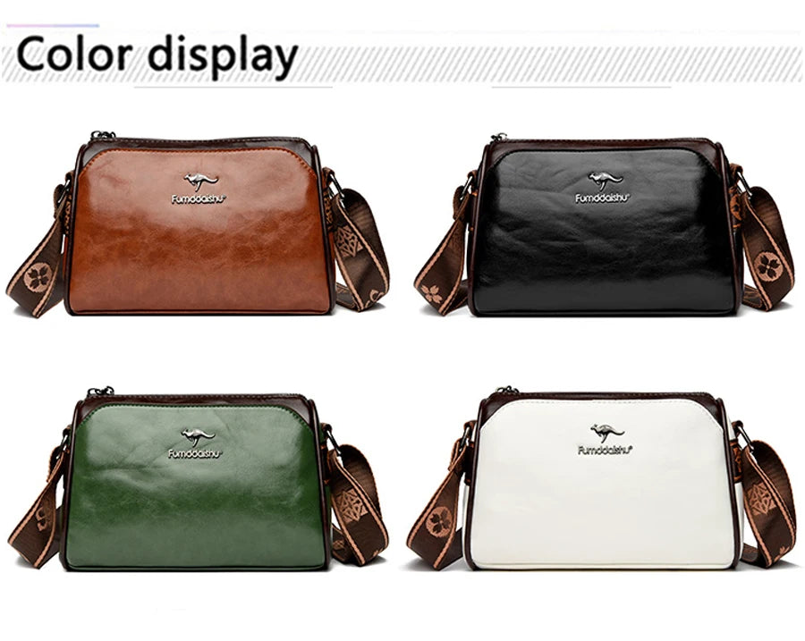 New Genuine High Quality Soft Leather Luxury Purses Crossbody Bag Designer Brand Ladies Shoulder Crossbody Bags 2025 Sac A Main