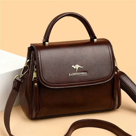 Women's Soft Leather Top-Handle Bags Luxury Design Shoulder Messenger Bags High Quality Handbags and Purses Commuting Sac a Main