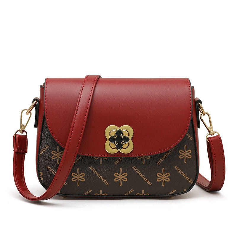 Women's Printed Contrast Color Small Bag